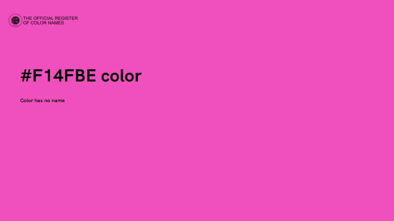 #F14FBE color image