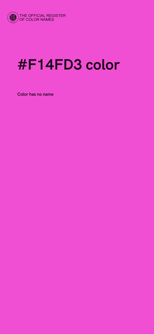 #F14FD3 color image