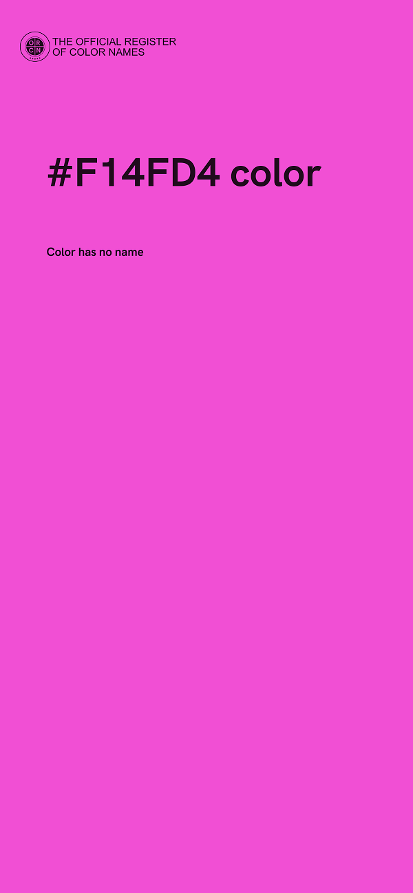 #F14FD4 color image