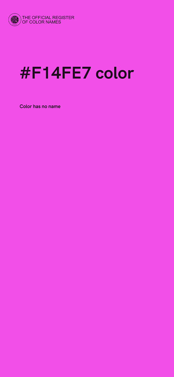 #F14FE7 color image