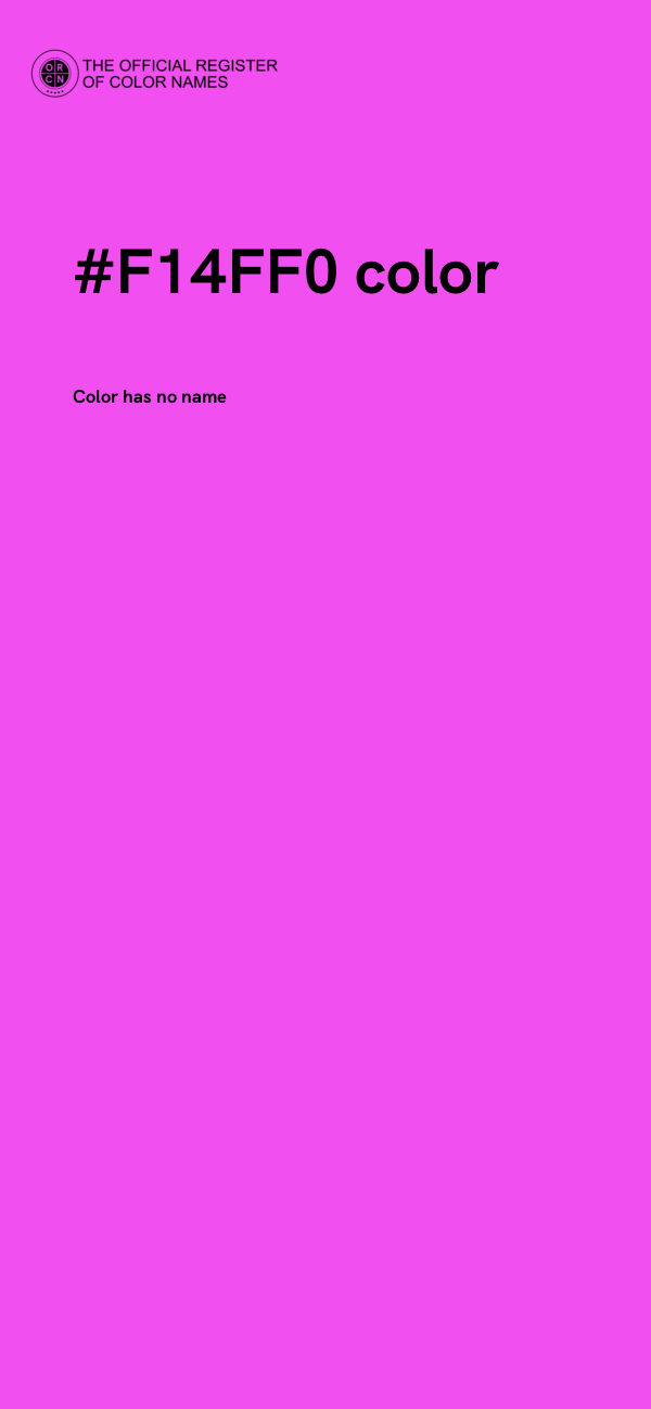 #F14FF0 color image
