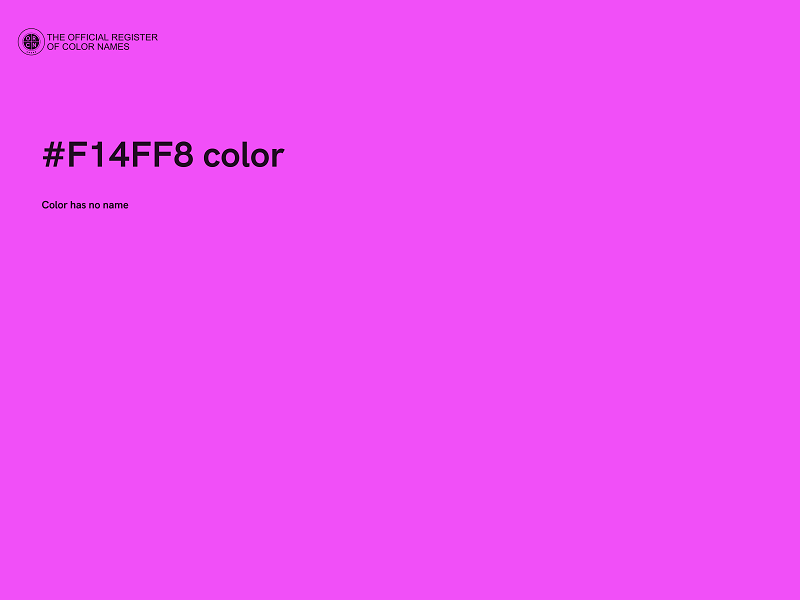 #F14FF8 color image