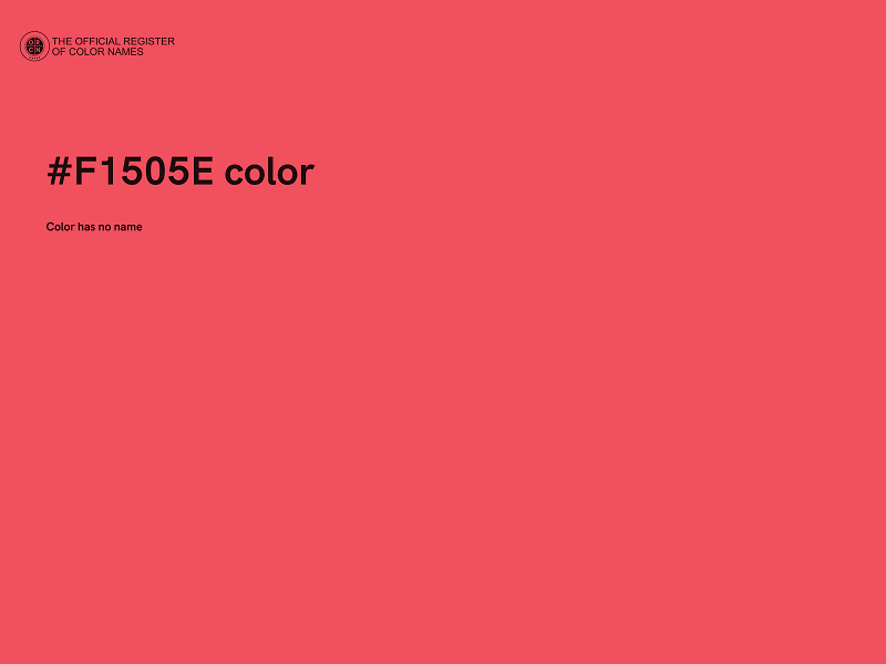 #F1505E color image