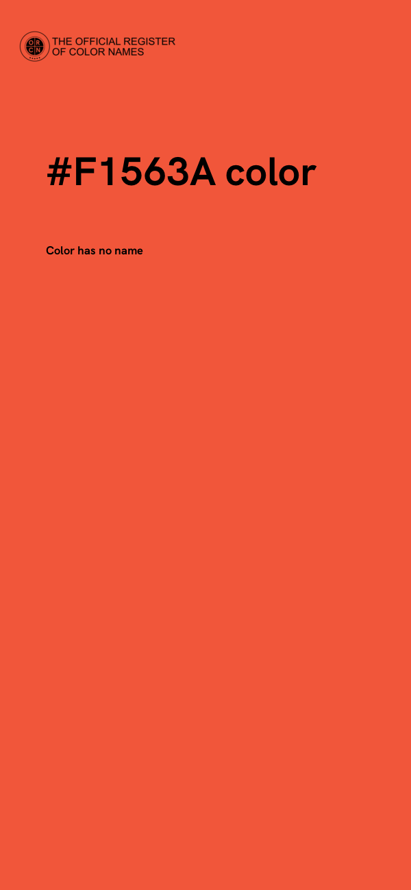 #F1563A color image