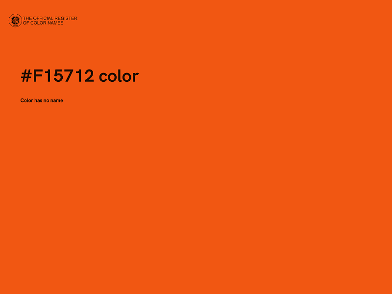 #F15712 color image