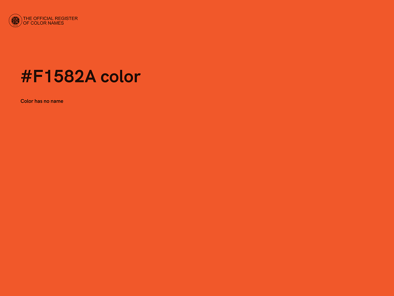 #F1582A color image