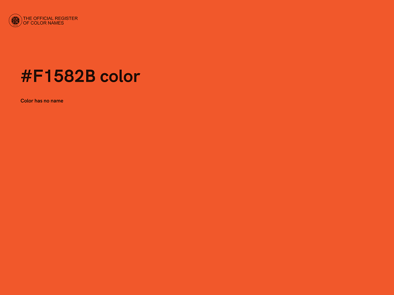 #F1582B color image