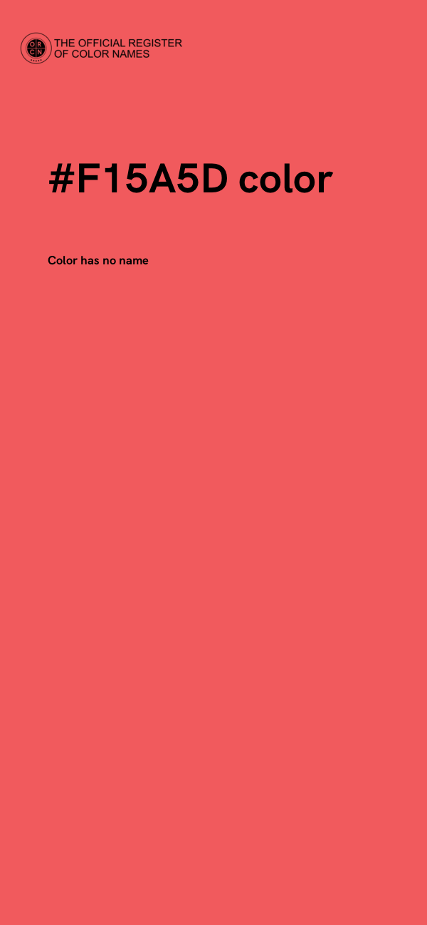 #F15A5D color image