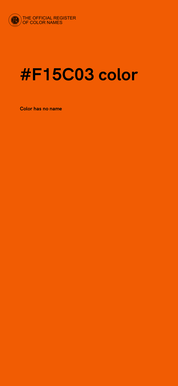 #F15C03 color image