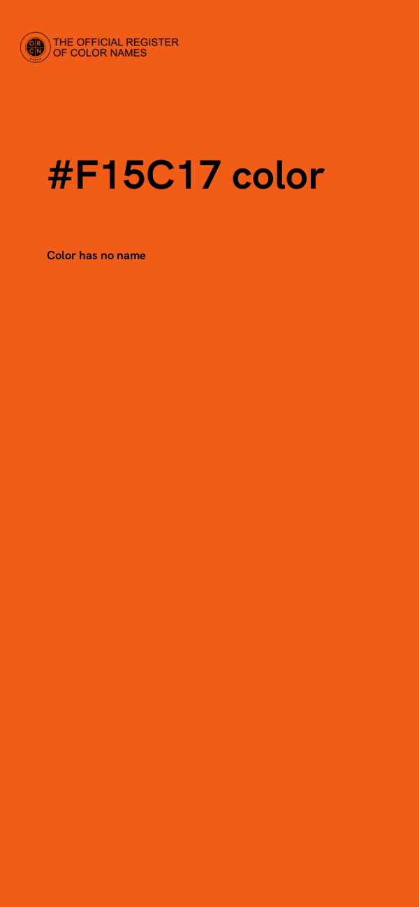 #F15C17 color image