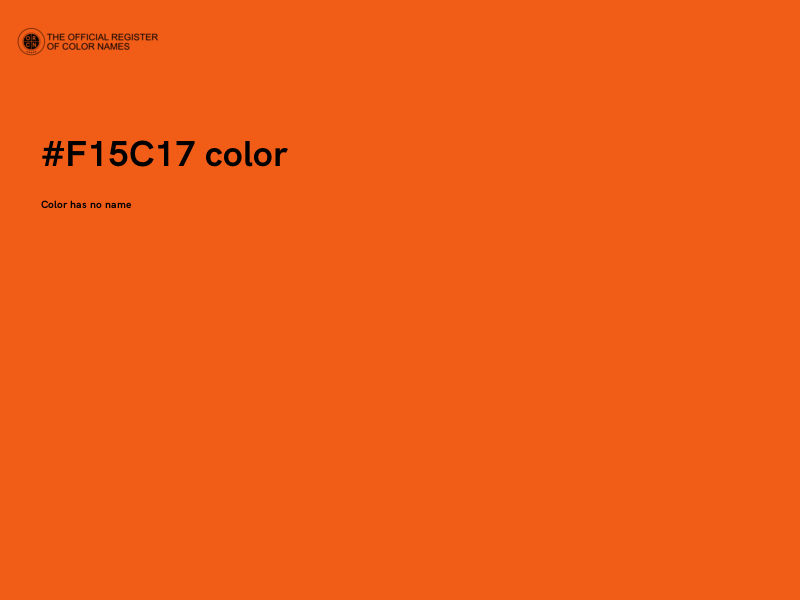 #F15C17 color image