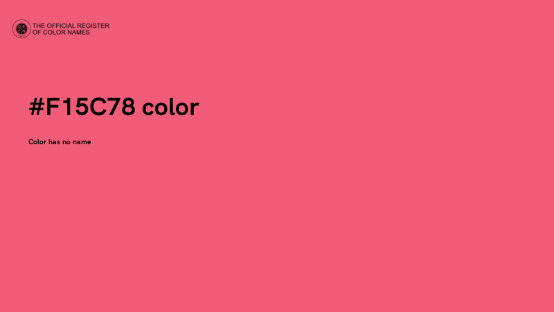 #F15C78 color image