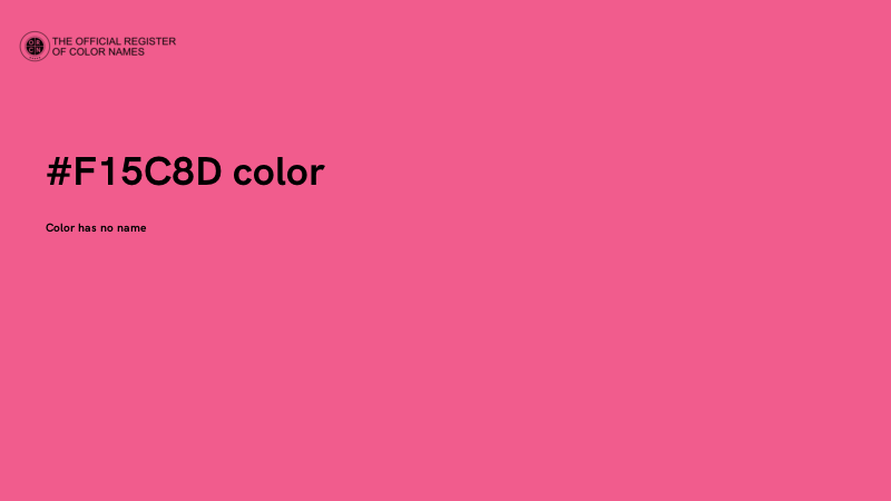 #F15C8D color image