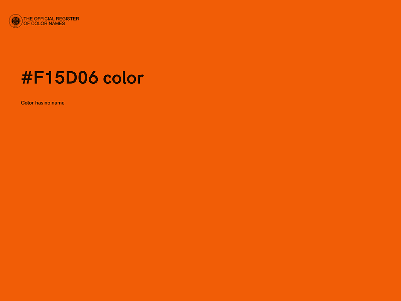 #F15D06 color image