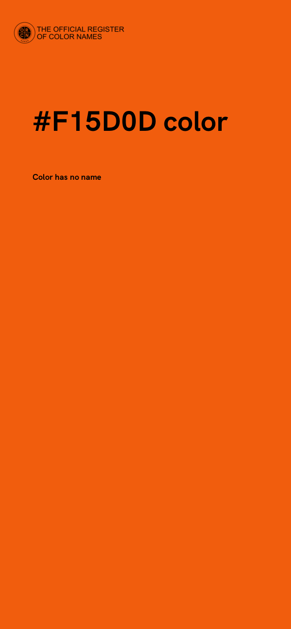 #F15D0D color image