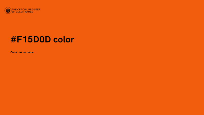 #F15D0D color image