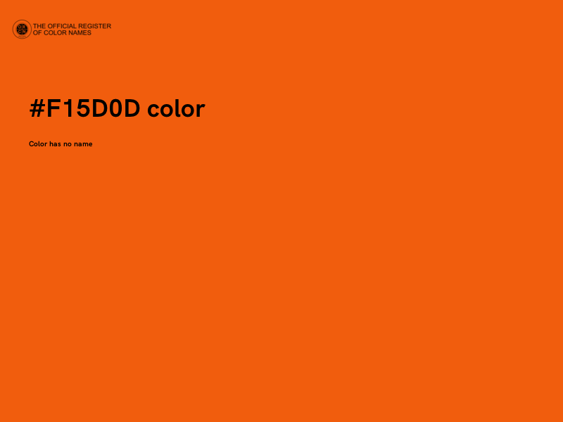 #F15D0D color image