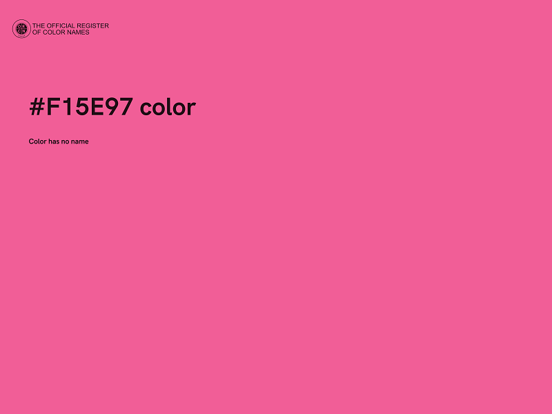 #F15E97 color image