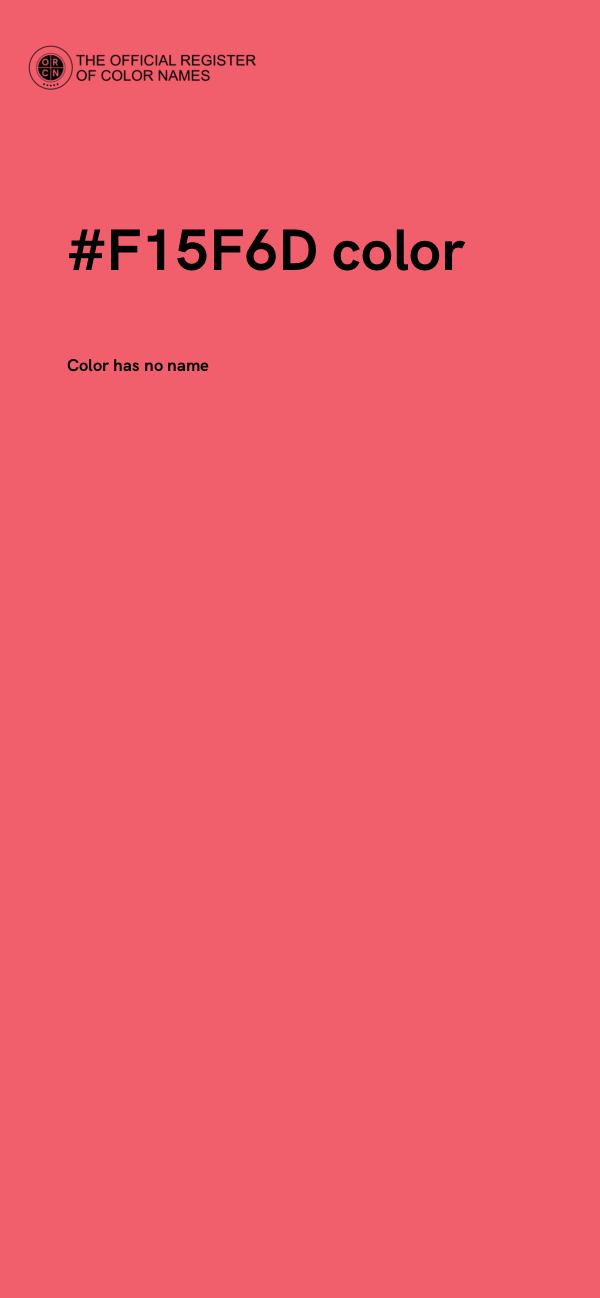 #F15F6D color image