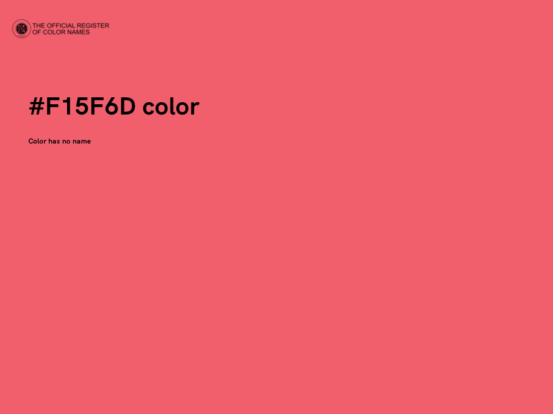 #F15F6D color image