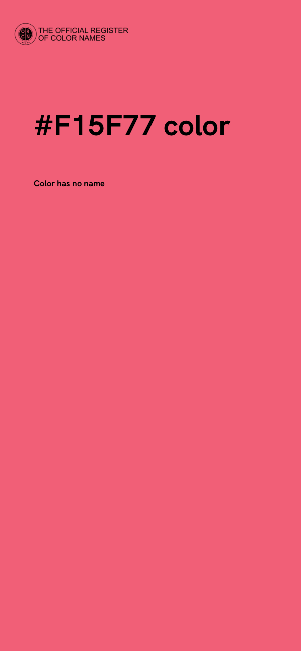 #F15F77 color image