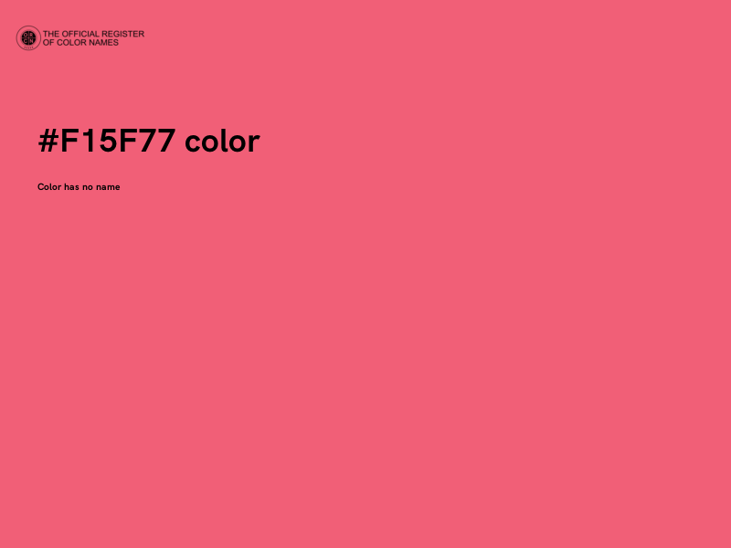 #F15F77 color image
