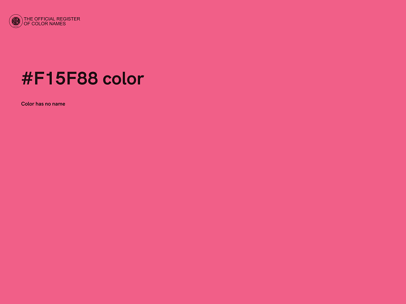 #F15F88 color image