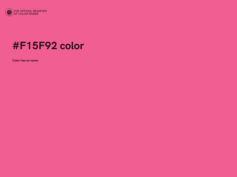 #F15F92 color image