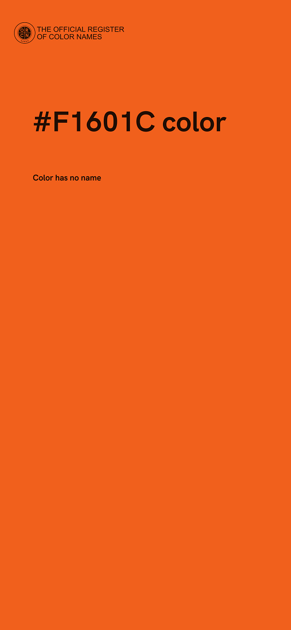 #F1601C color image