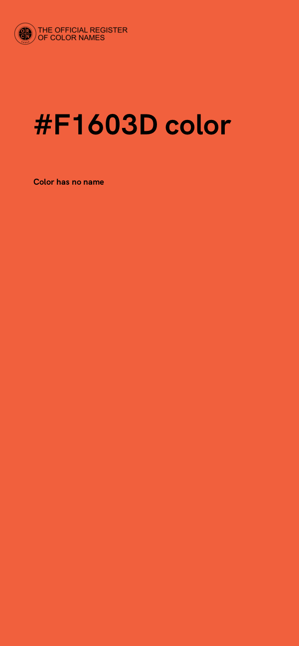 #F1603D color image