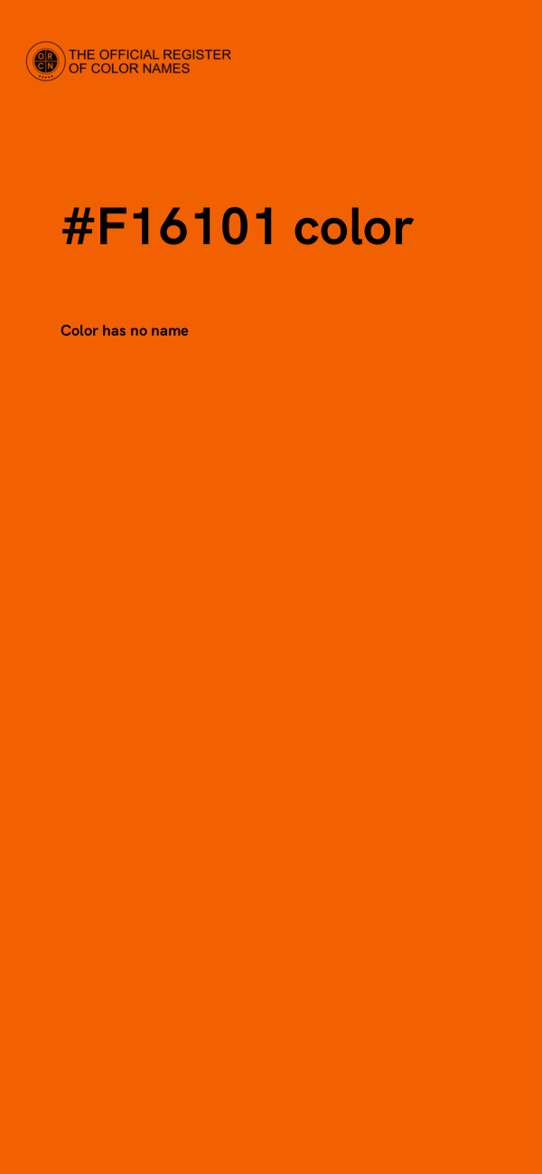 #F16101 color image