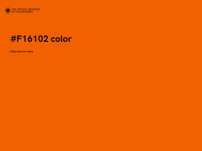 #F16102 color image