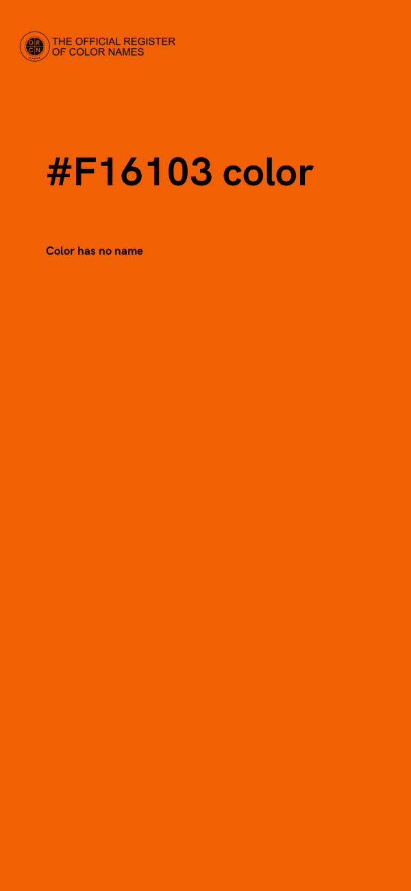 #F16103 color image