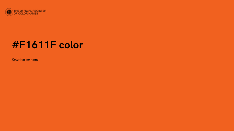 #F1611F color image