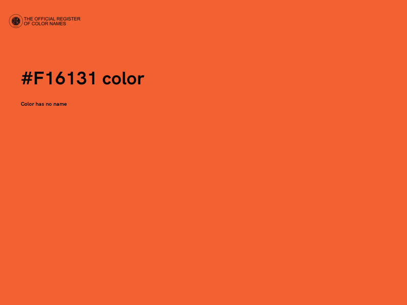 #F16131 color image
