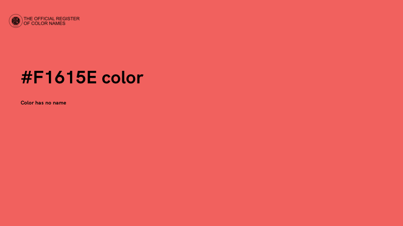 #F1615E color image