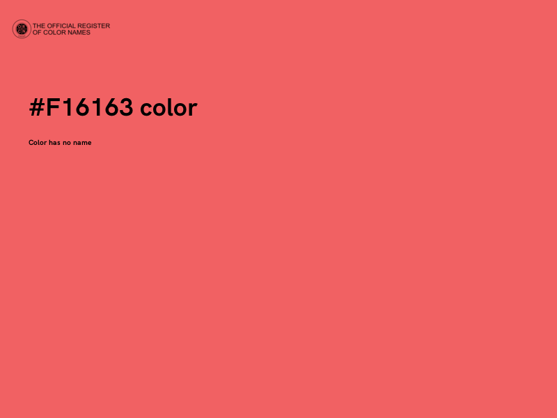 #F16163 color image