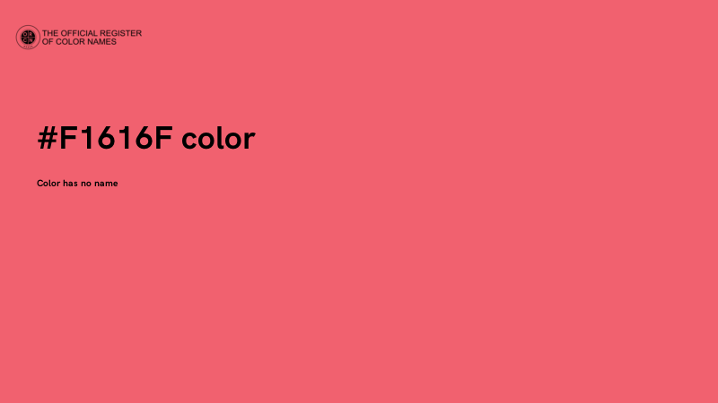 #F1616F color image