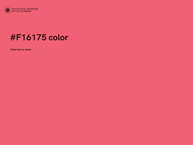 #F16175 color image