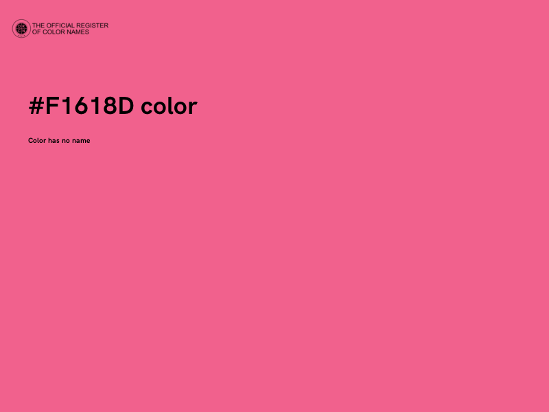 #F1618D color image