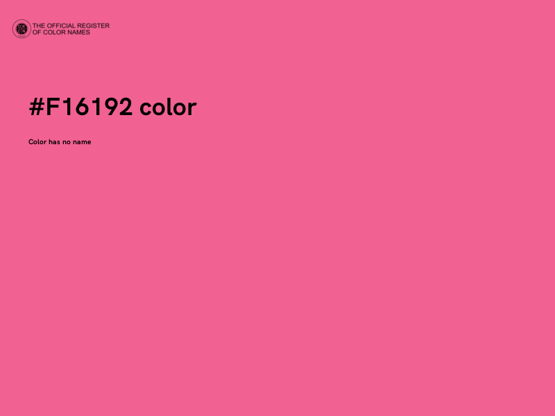 #F16192 color image