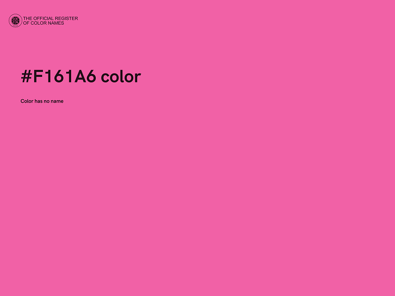 #F161A6 color image