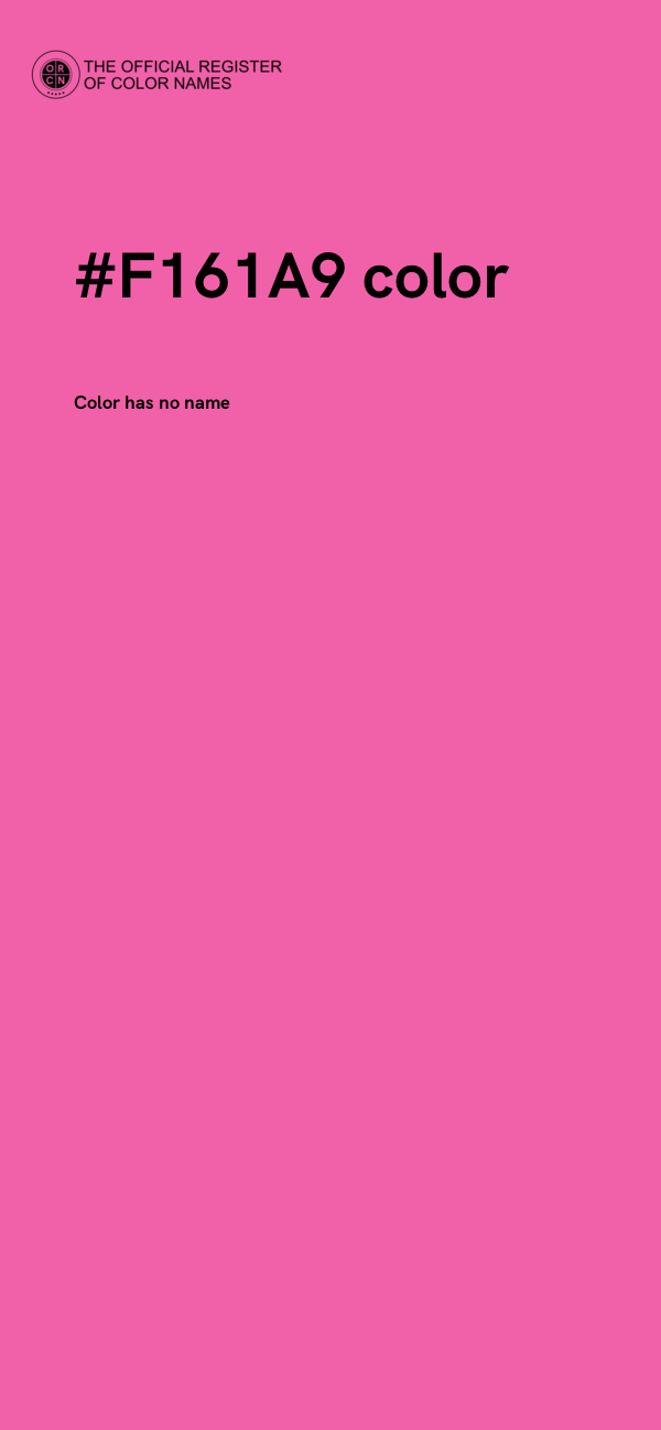 #F161A9 color image