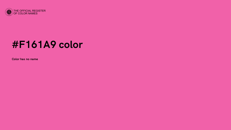 #F161A9 color image