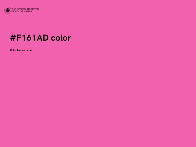 #F161AD color image