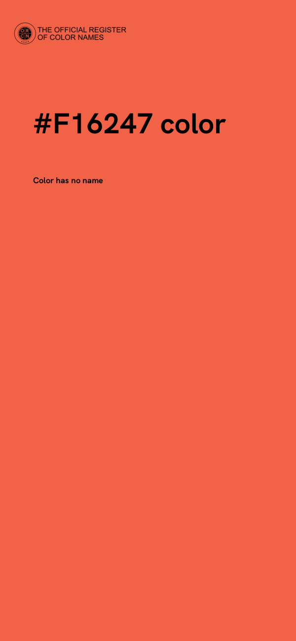 #F16247 color image