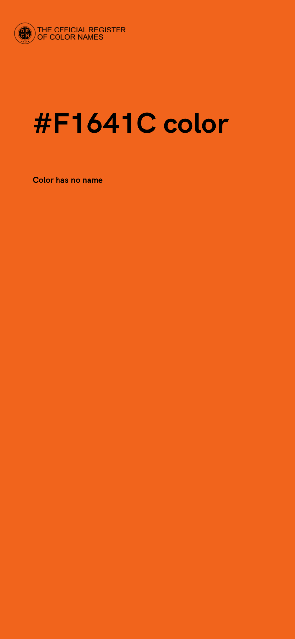#F1641C color image