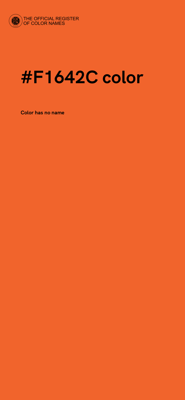#F1642C color image