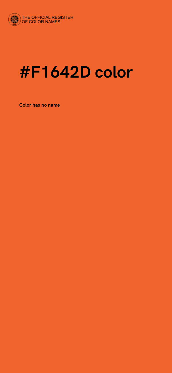 #F1642D color image
