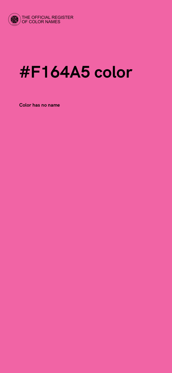 #F164A5 color image